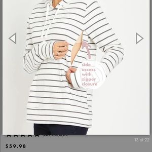 Motherhood Maternity French Terry Side Access Nursing Hoodie